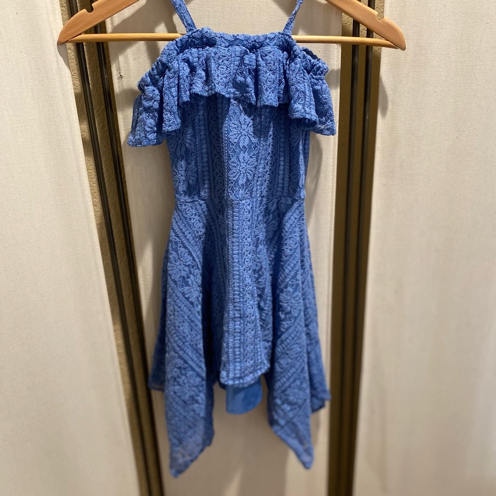BCBG Girls Blue Lace Dress Size 6